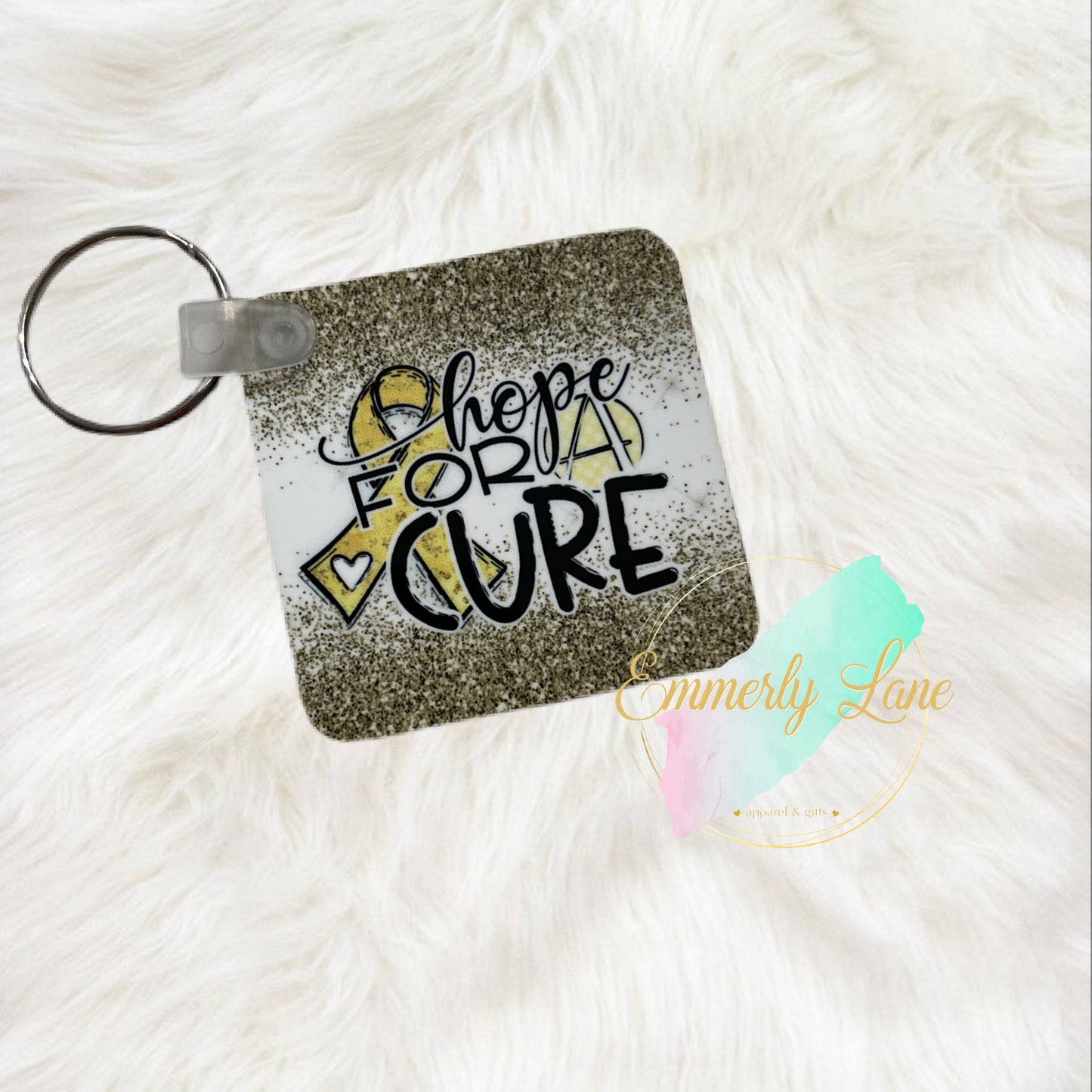 Hope for your Cure || Childhood Cancer Awareness Keychain