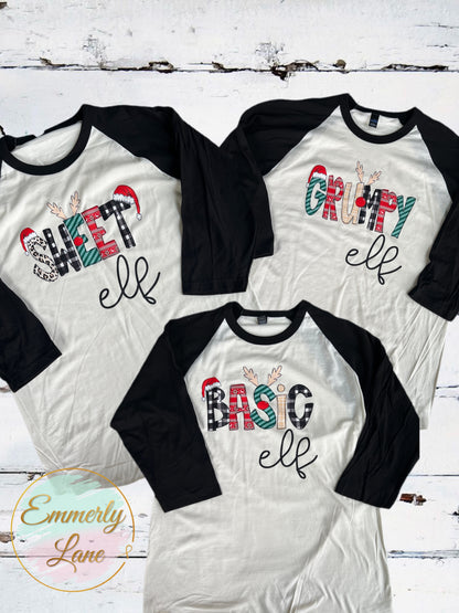 Personalized Elf Raglan kit he