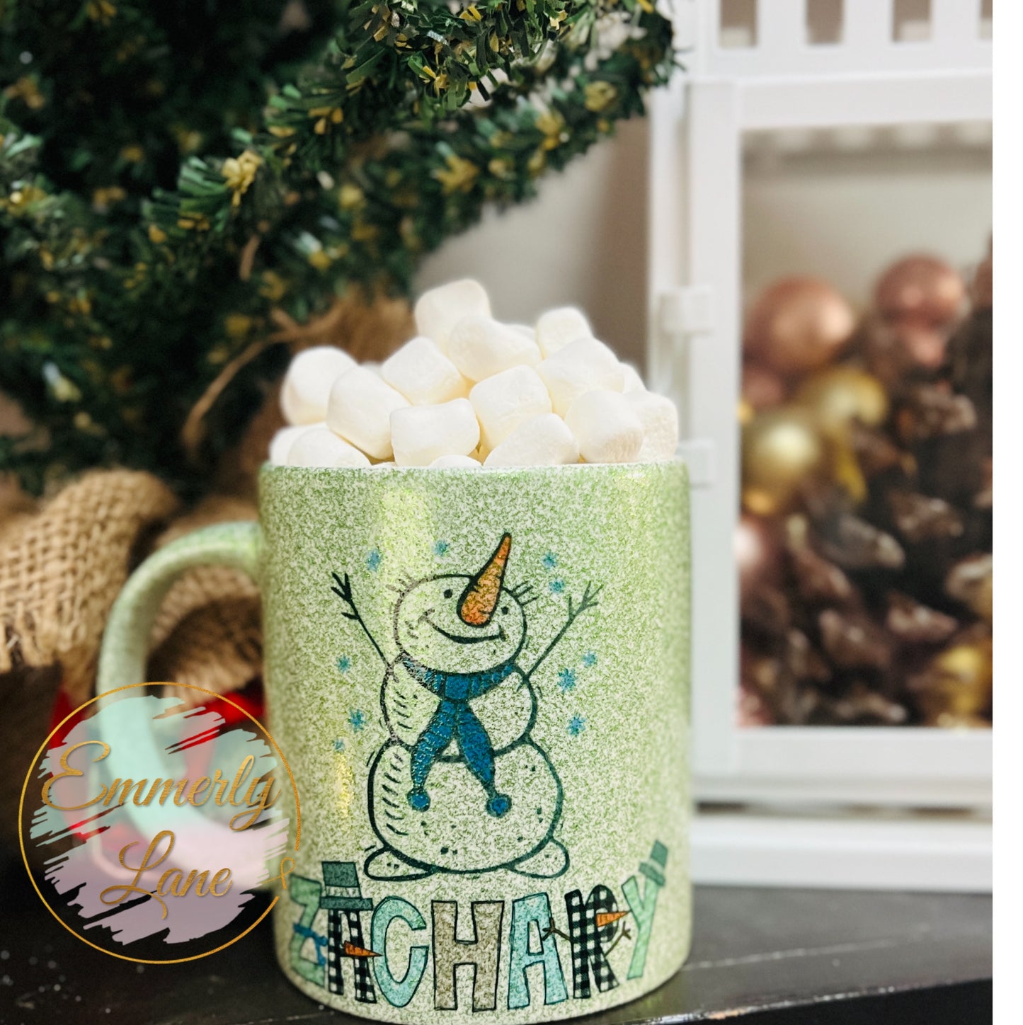 Personalized Snowman Alphabet 11oz Ceramic Mug