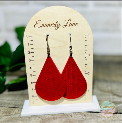 Knit Sweater Teardrop Earrings