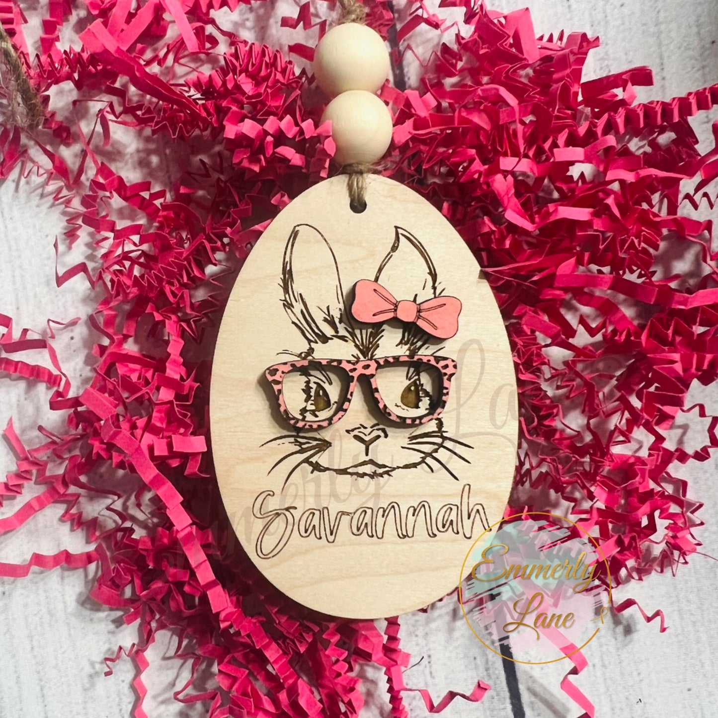 Personalized Bunny Easter Basket Tags