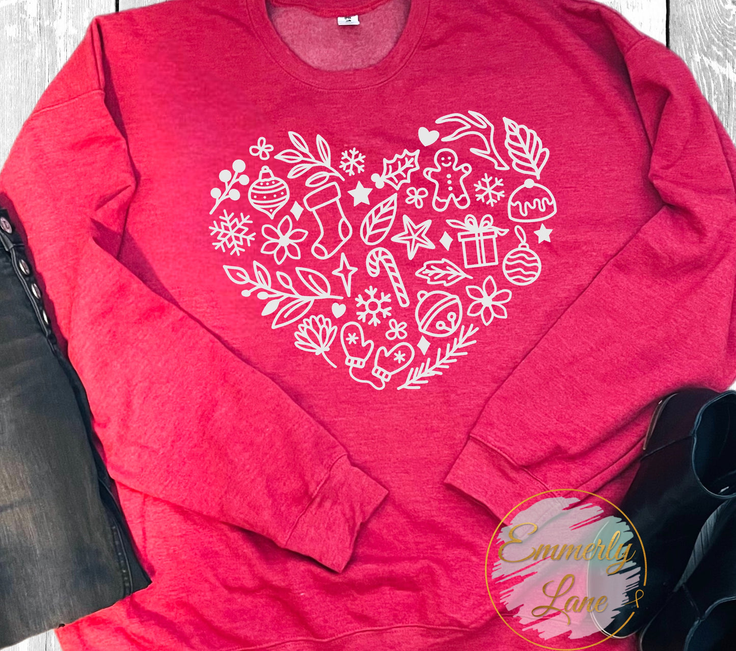 Christmas Heart Sweatshirt