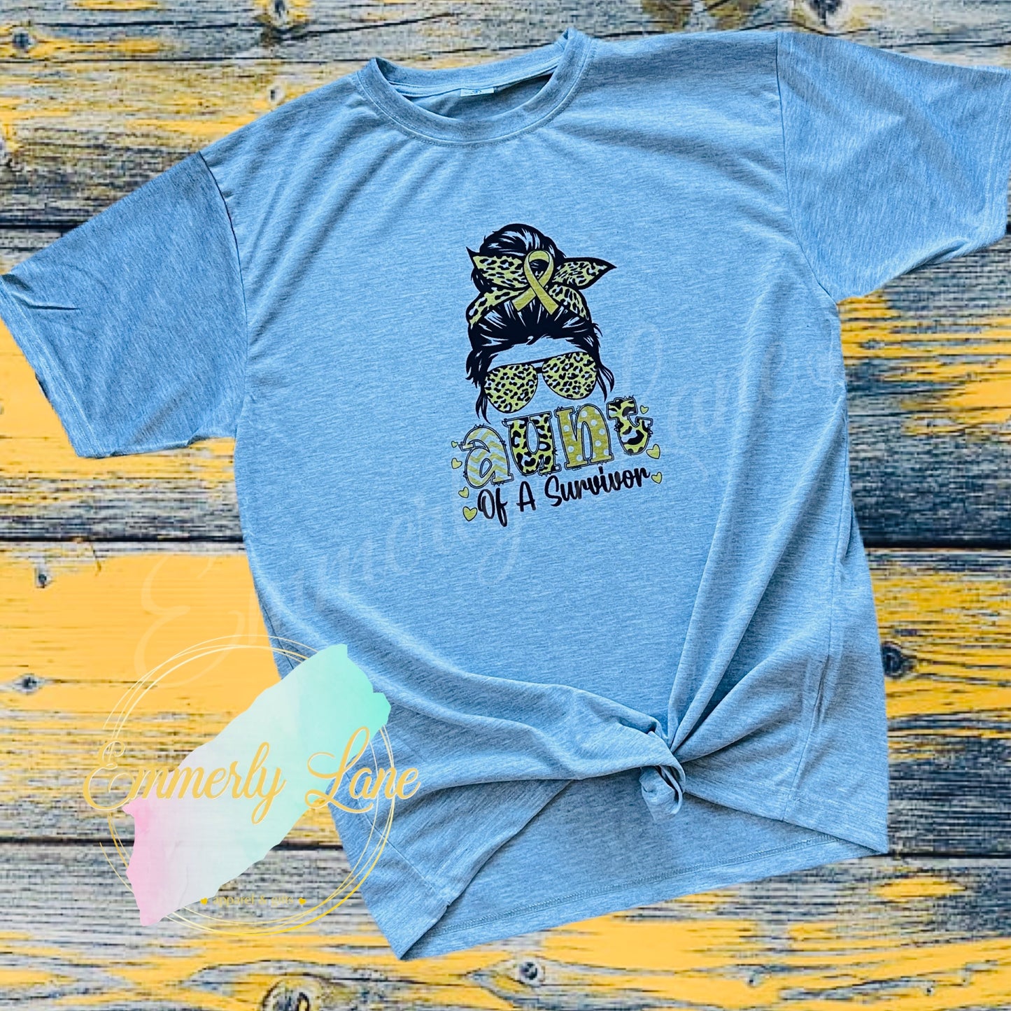 Exclusive Aunt of a Survivor Tee || Childhood Cancer Awareness Tee