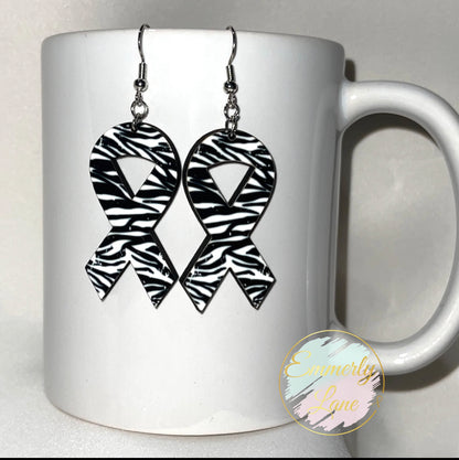 Blank Unisub Ribbon Earrings