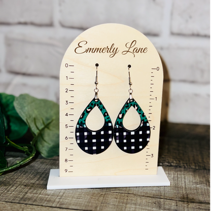 Blank Unisub Teardrop Cutout Earrings