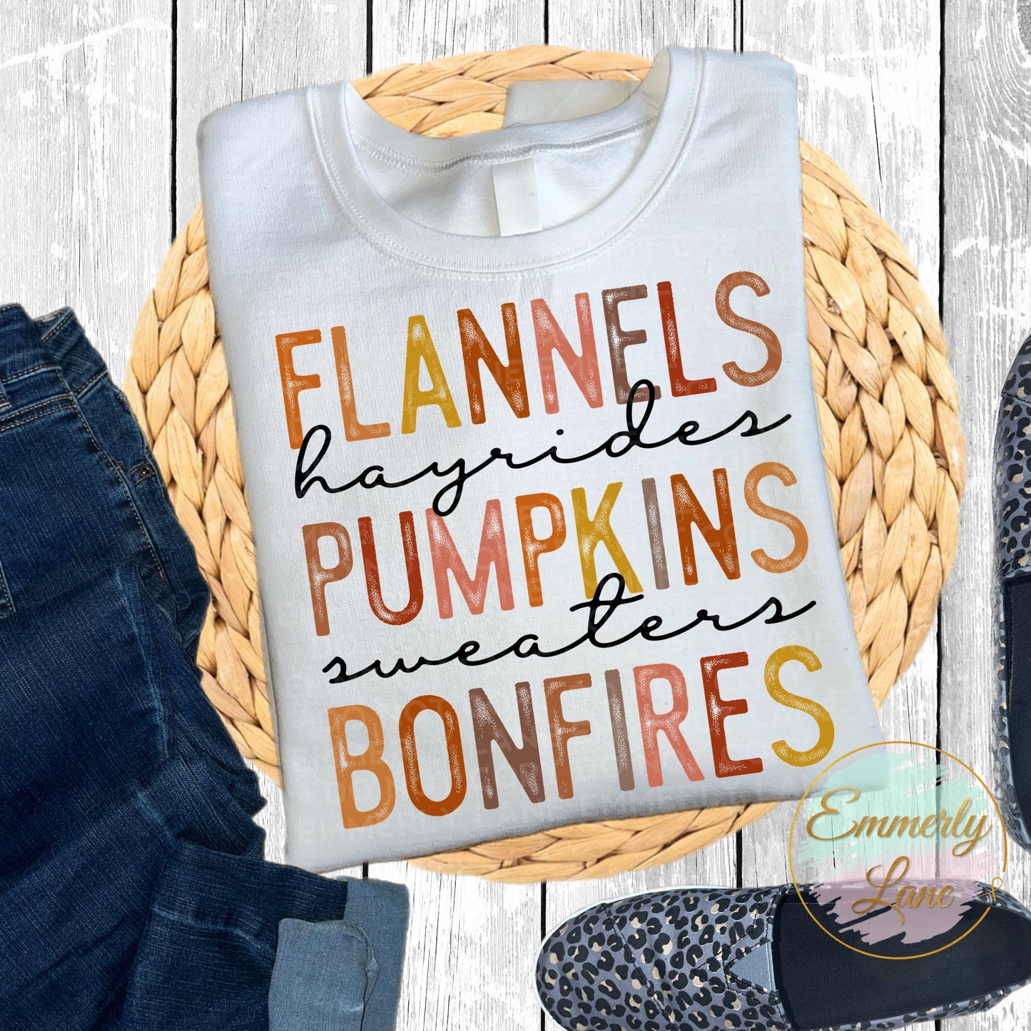 Flannels Pumpkins Bonfires