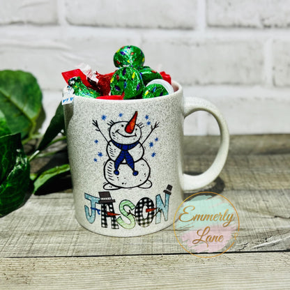 Personalized Snowman Alphabet 11oz Ceramic Mug