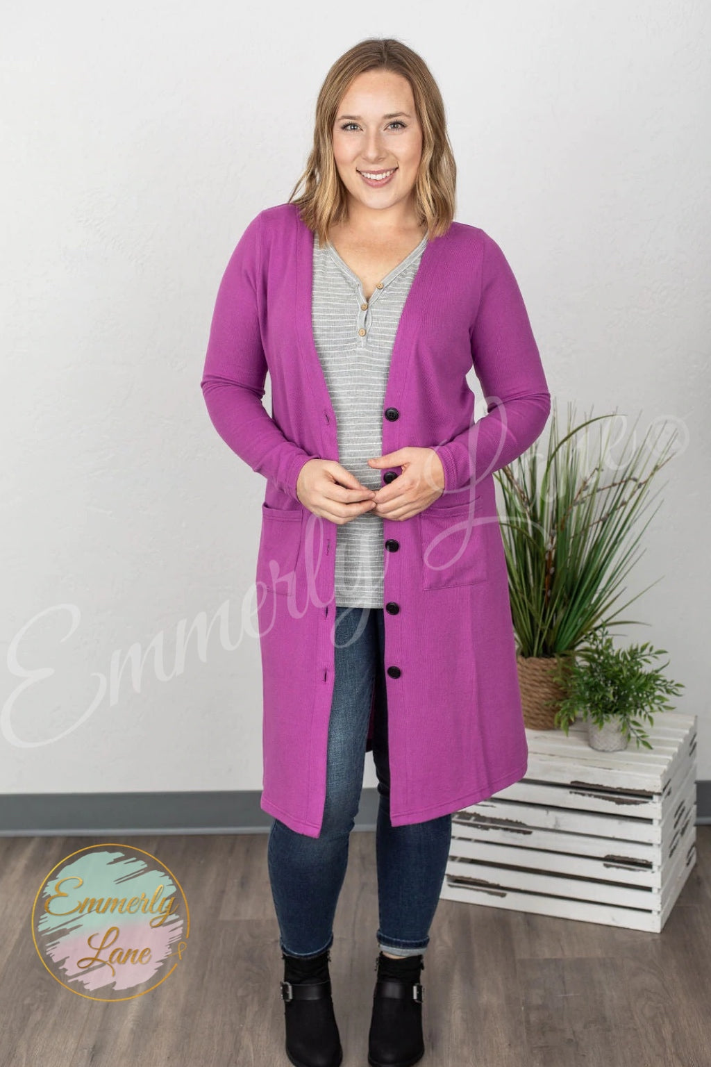 Colbie Cardigan - Spring Purple