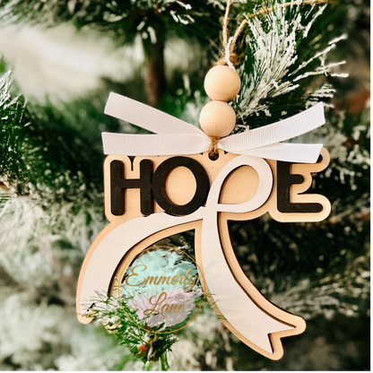 Hope Ribbon Ornament