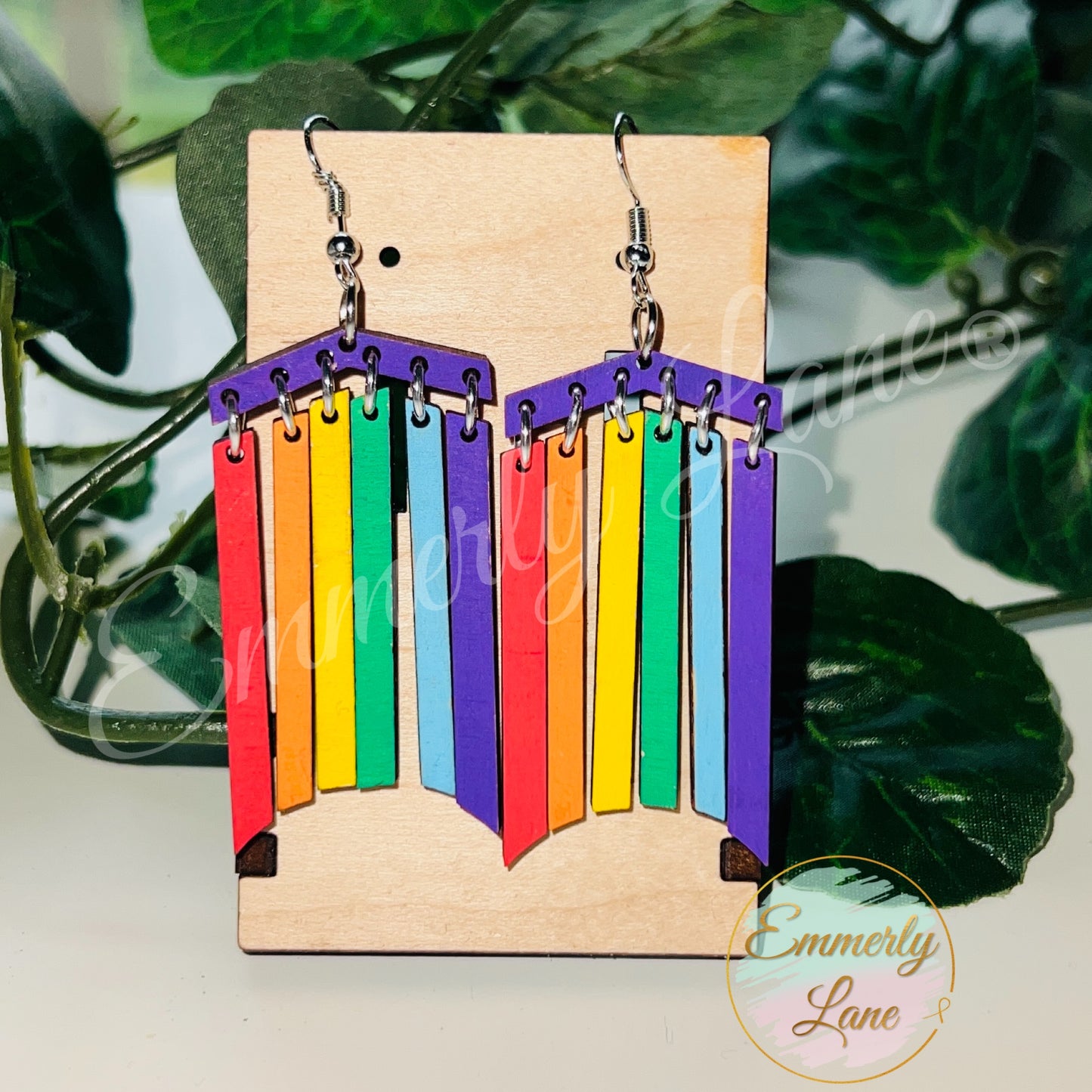 Rainbow Dangle Earrings