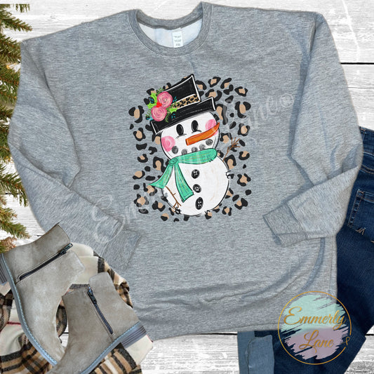 Leopard Snowman Shirt