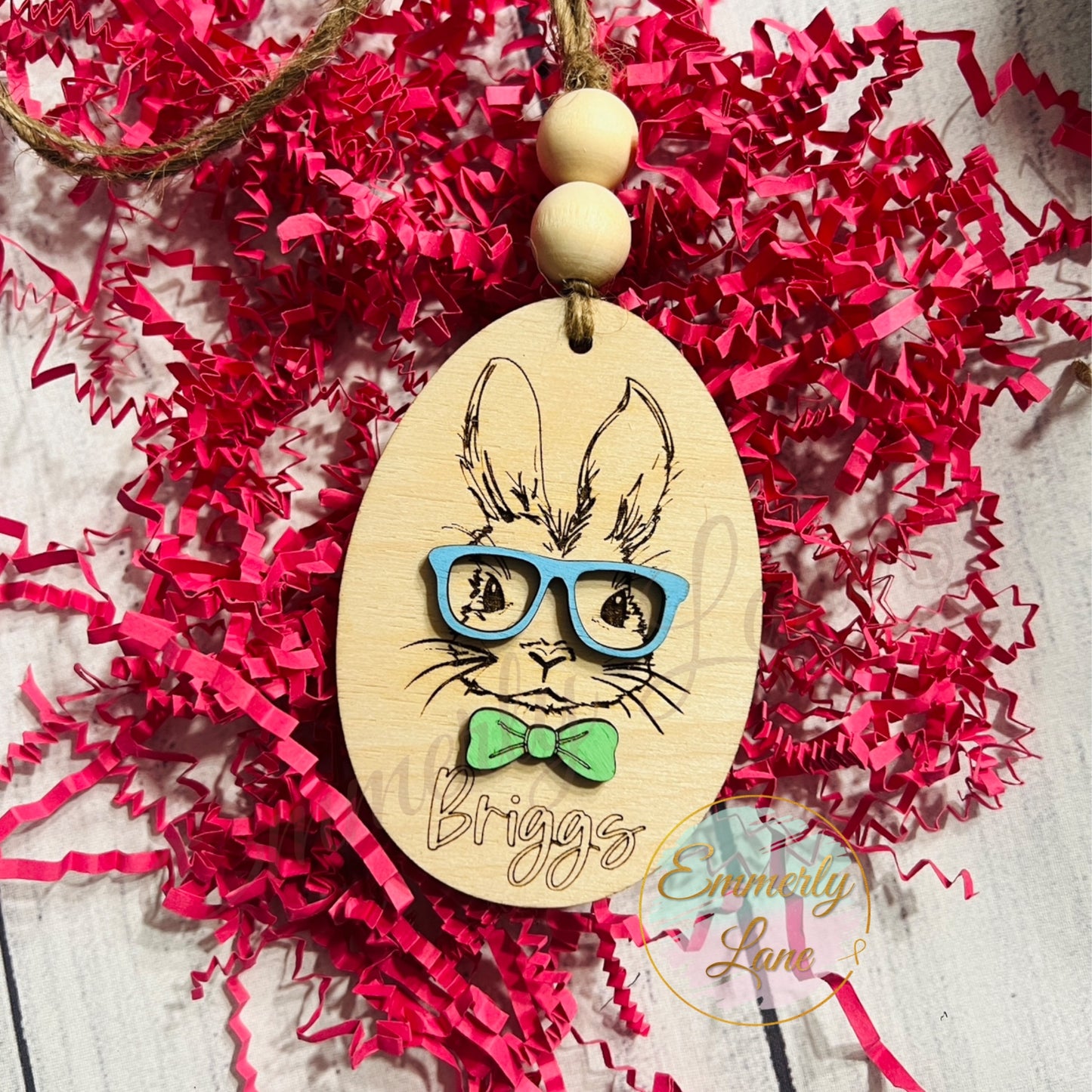 Personalized Bunny Easter Basket Tags