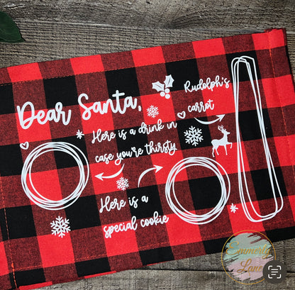 Red and Black Plaid Santa Placemat