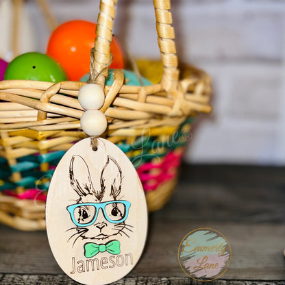 Personalized Bunny Easter Basket Tags