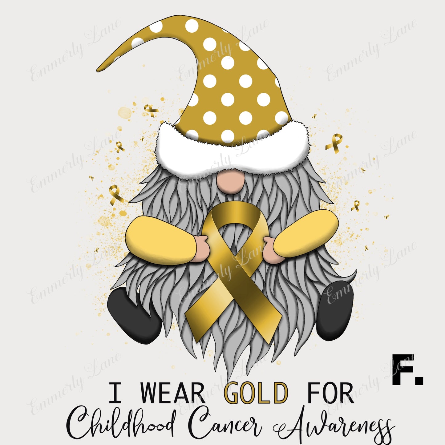 I wear gold for childhood cancer Tee