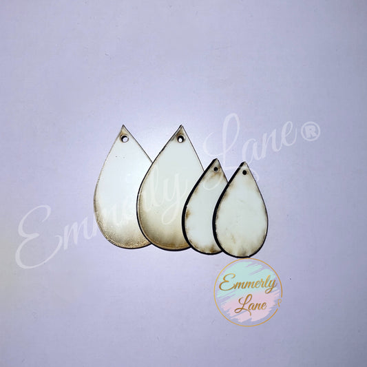 Blank Unisub Teardrop Earrings