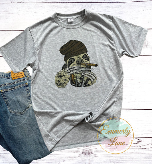 Sloth with drink & cigar Tee