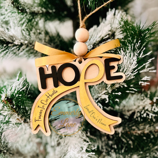 Hope Ribbon Ornament