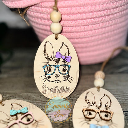 Personalized Bunny Easter Basket Tags