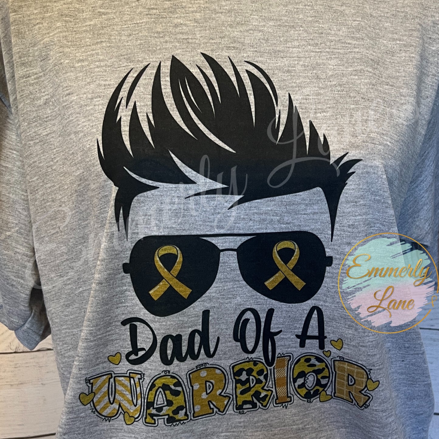 Exclusive Dad of a Warrior Tee || Childhood Cancer Awareness Tee