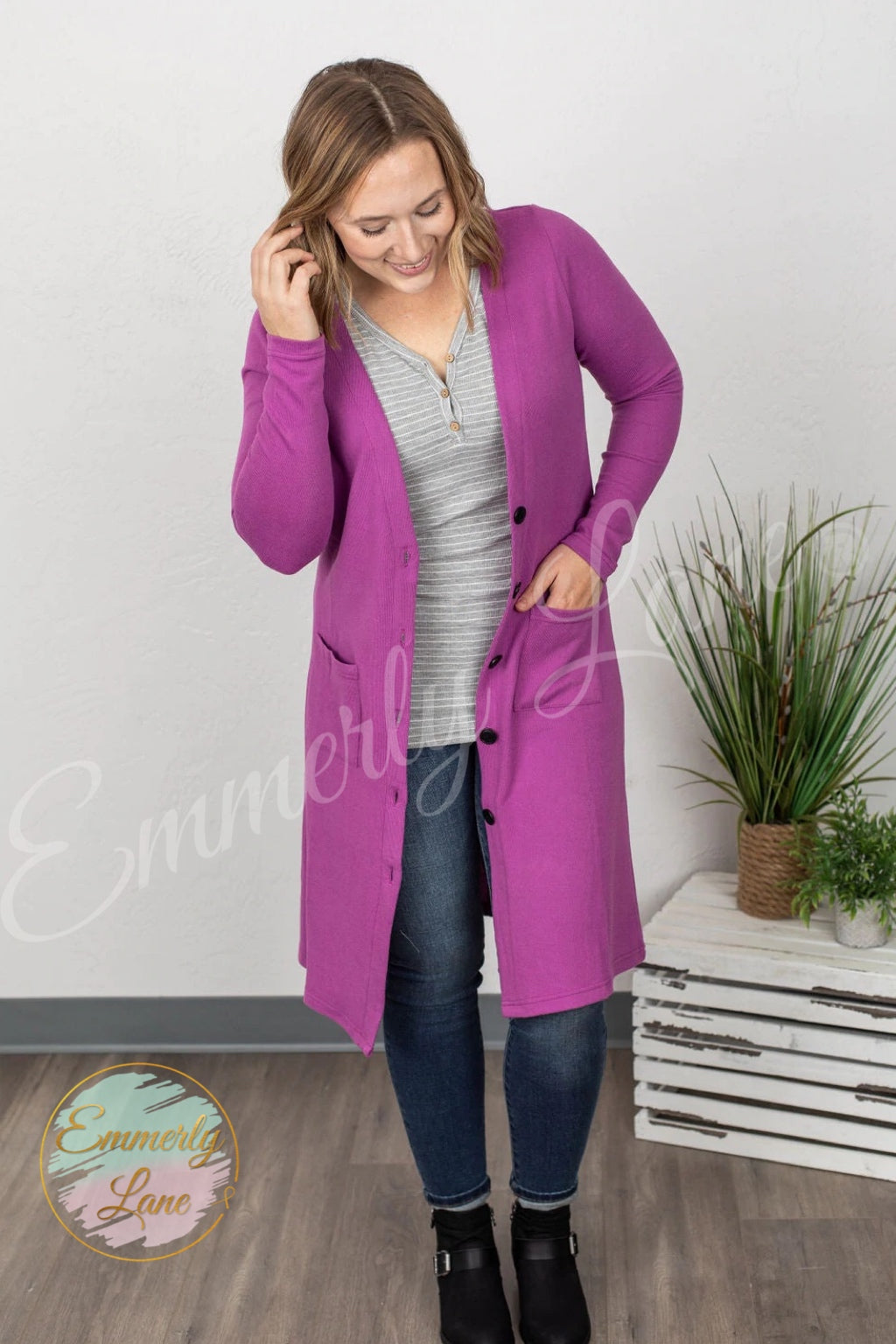 Colbie Cardigan - Spring Purple