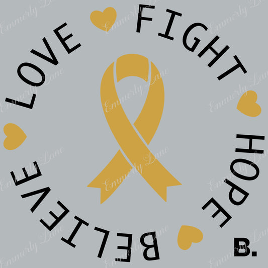 Love fight Hope believe Ribbon Tee