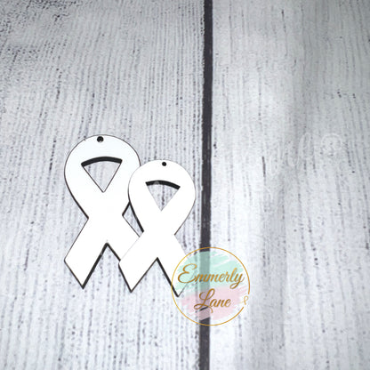 Blank Unisub Ribbon Earrings